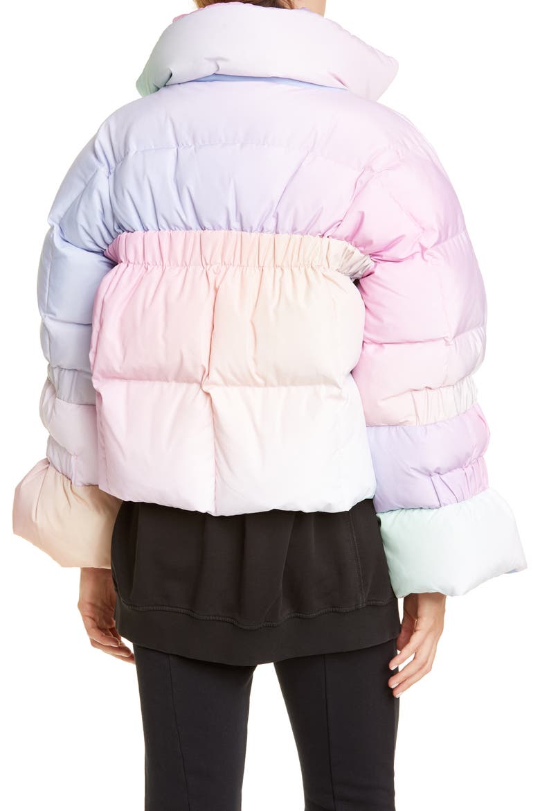 Star Rainbow Down Fill Puffer Jacket, Alternate, color, MULTI COLOR PRINT