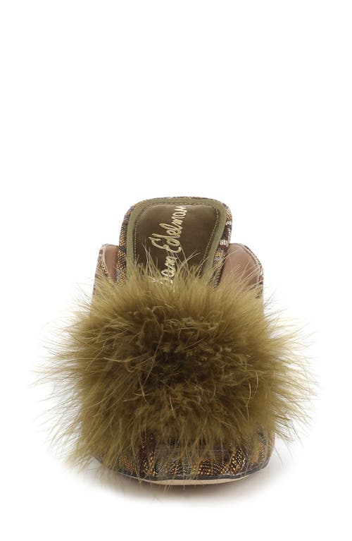 Sam Edelman Witney Feather Embellished Pump In Green