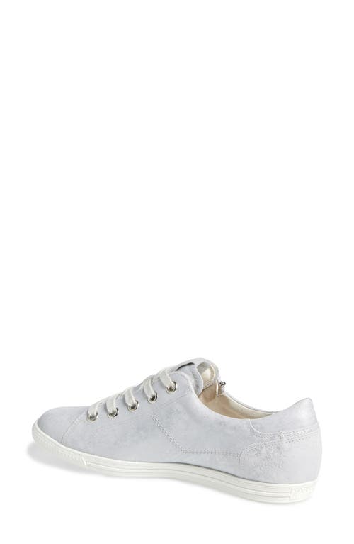 Paul Green Addie Sneaker In Silver Metallic Vintage