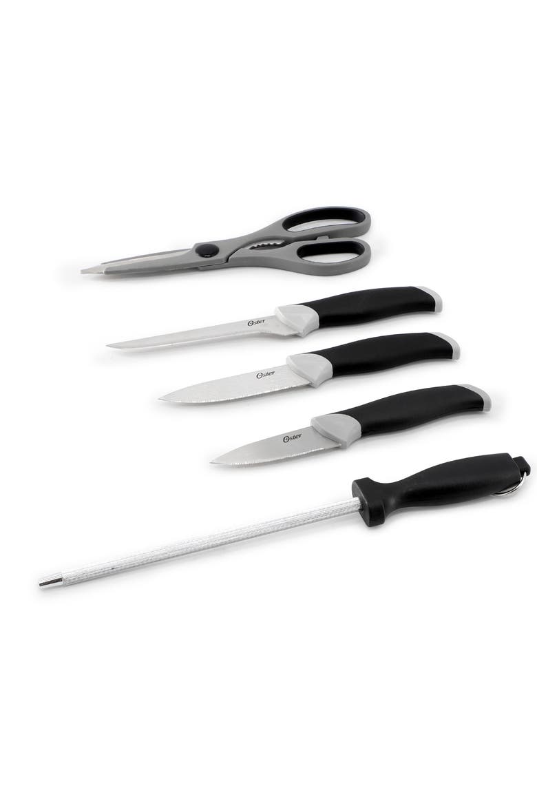 Lindbergh 22 Piece Stainless Steel Cutlery Set with Storage Block, Alternate, color, Black