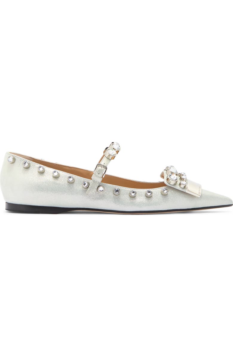 Sergio Rossi Crystal Embellished Mary Jane Flat, Alternate, color,