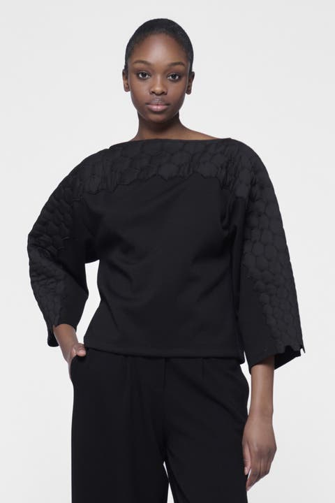 Quilted Embroidered Top