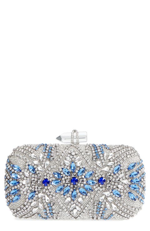 Gelsey Crystal Embellished Minaudière