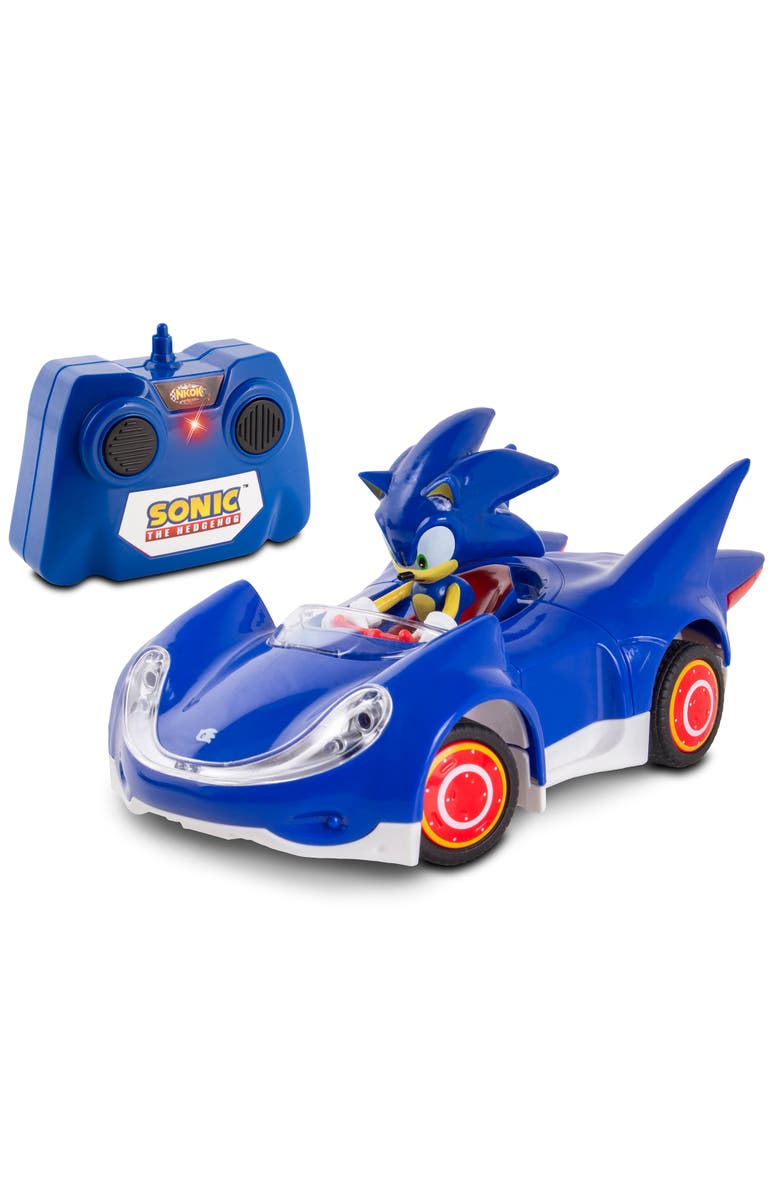 Sonic & Sega All-Stars Racing RC Sonic,128 Scale 2.4GHz Remote Controlled Car, Main, color, Multicolored