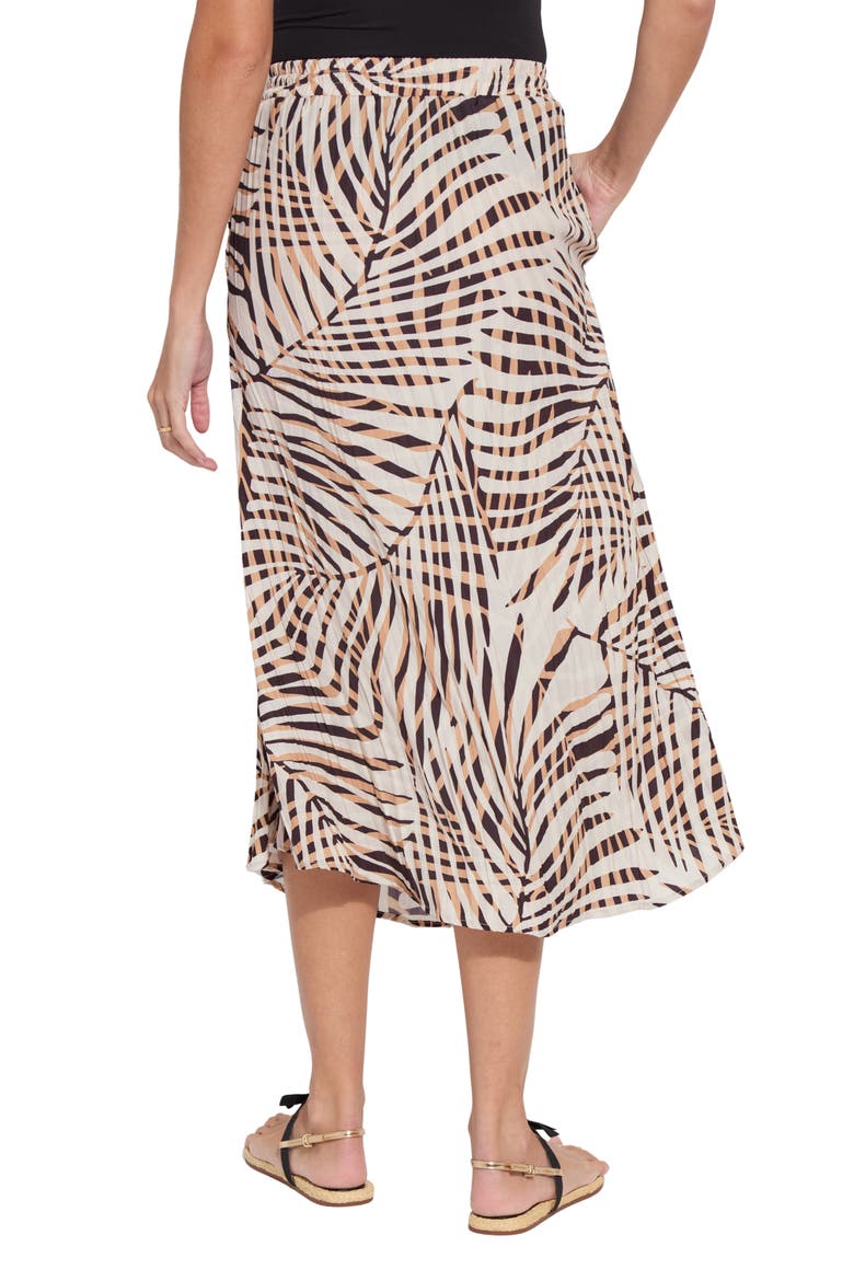 Packable Pleated Midi Skirt, Alternate, color, POOL SIDE PALM