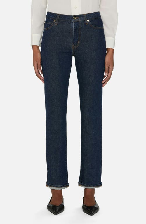 Frame The Borrowed Mid Rise Boyfriend Jeans In Blue