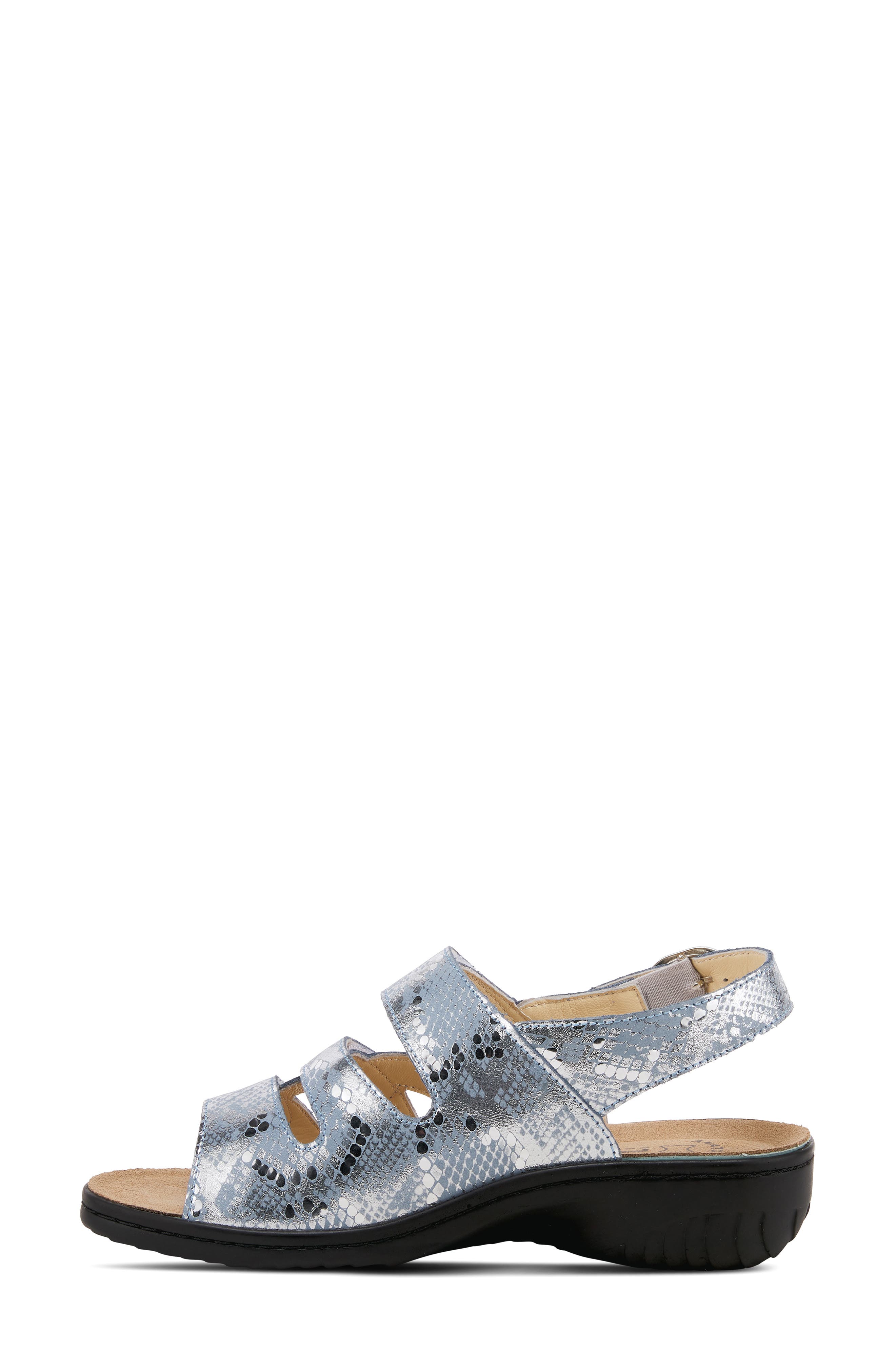 Acamar Snakeskin Print Slingback Sandal, Alternate, color, BLUE MULTI