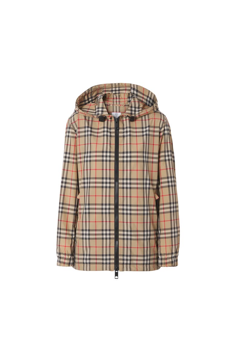 Burberry Check Jacket, Alternate, color, Archive Beige