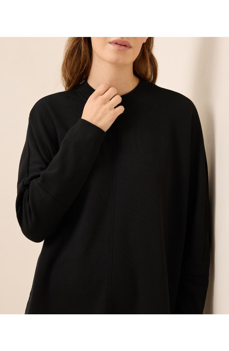 Pact Organic Cotton Airplane Long Sleeve Poncho, Alternate, color, Black