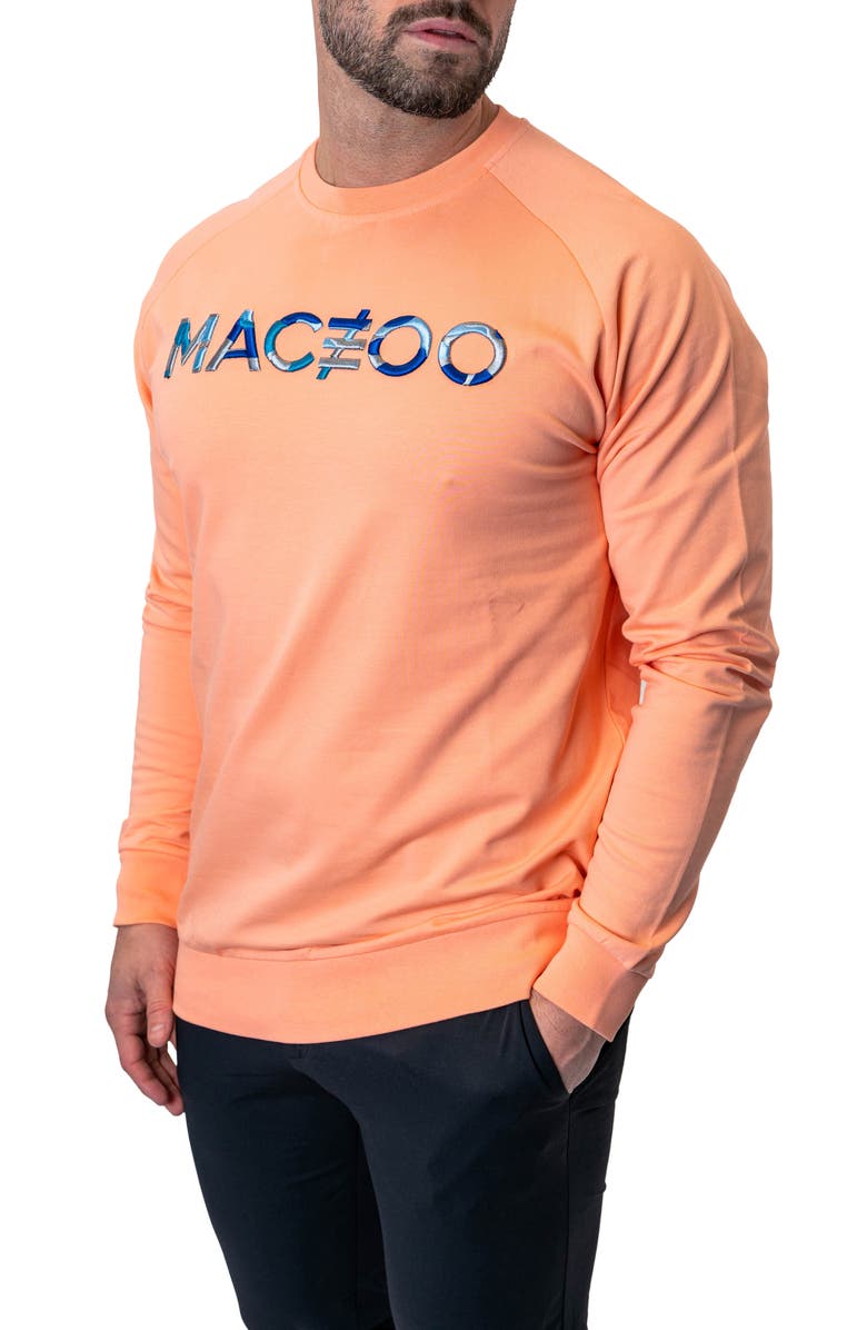 Maceoo Camo Peach Stretch Cotton Sweatshirt, Alternate, color, Pink