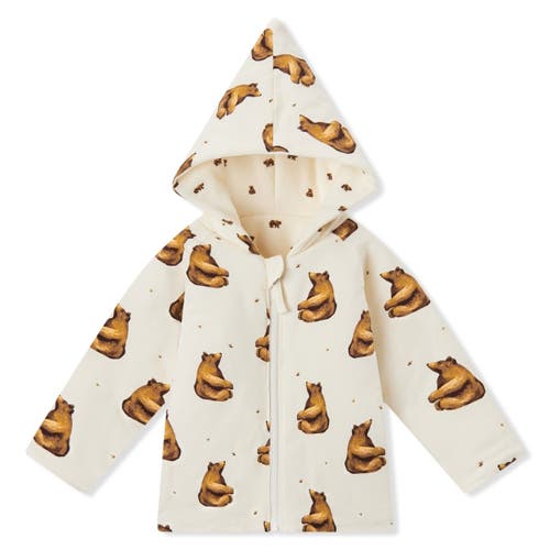 Milkbarn Reversible Waffle Knit Hooded Jacket