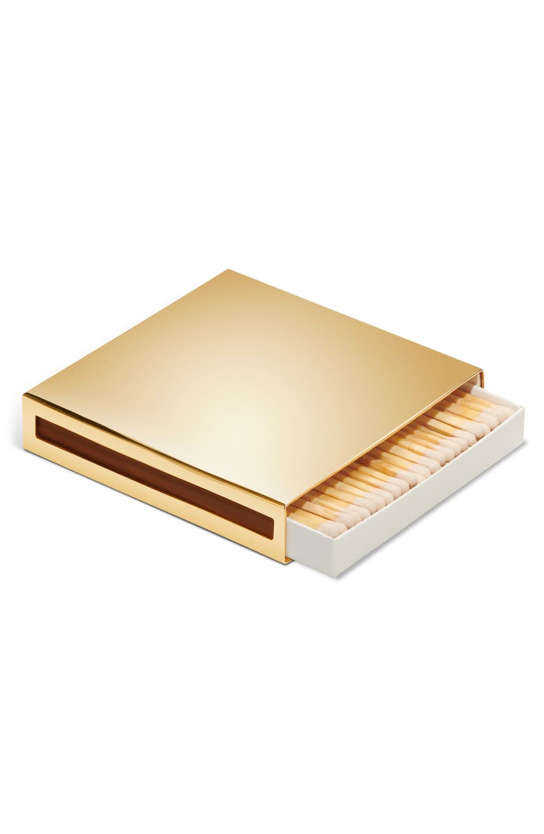 Aerin Square Match Sleeve & Matches, Alternate, color, Gold