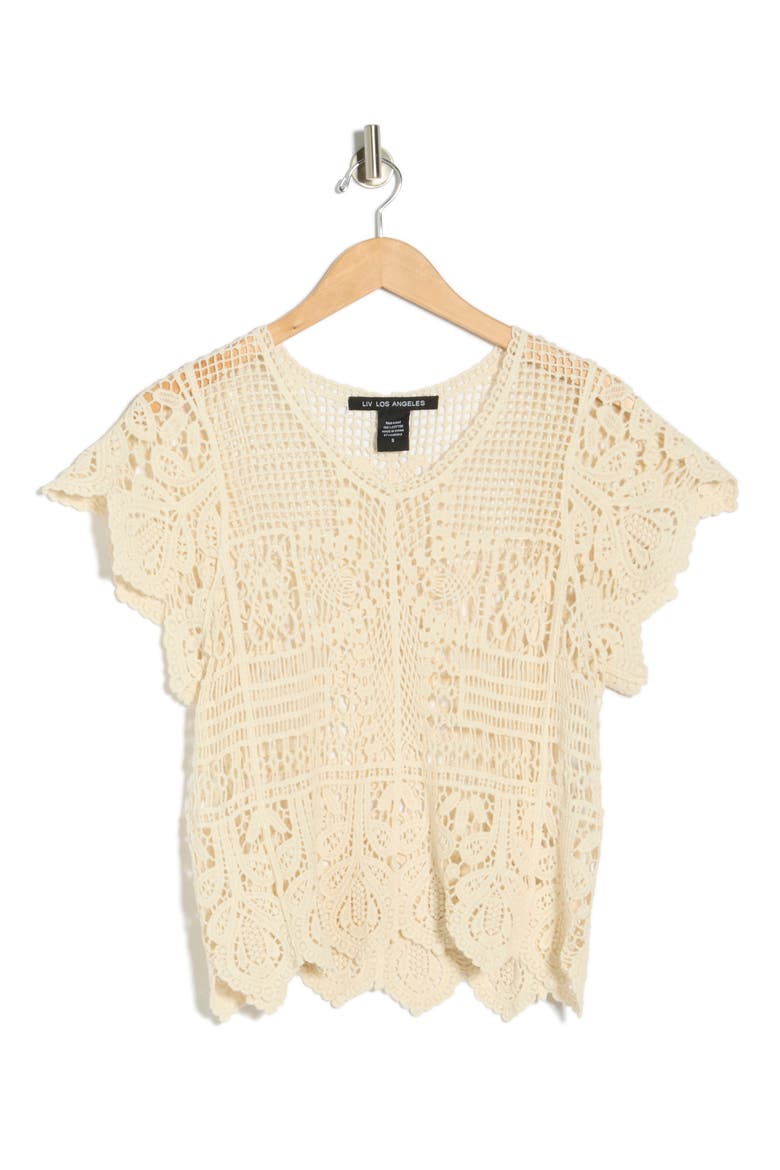 Crochet Top, Alternate, color, NATURAL