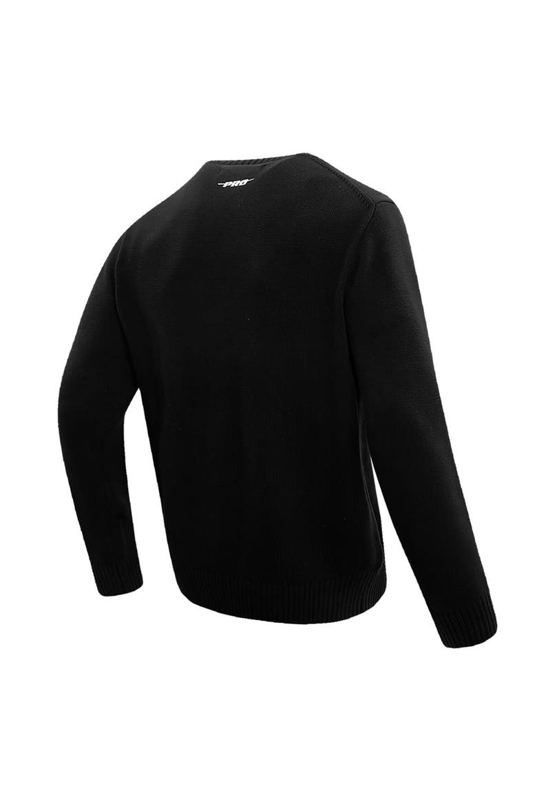 Men's Pro Standard Black Las Vegas Raiders Prep Knit Sweater, Alternate, color, Black