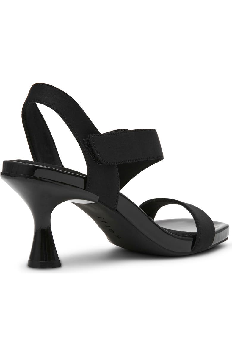 Anne Klein Justin Kitten Heel Sandal, Alternate, color, Black Stretch