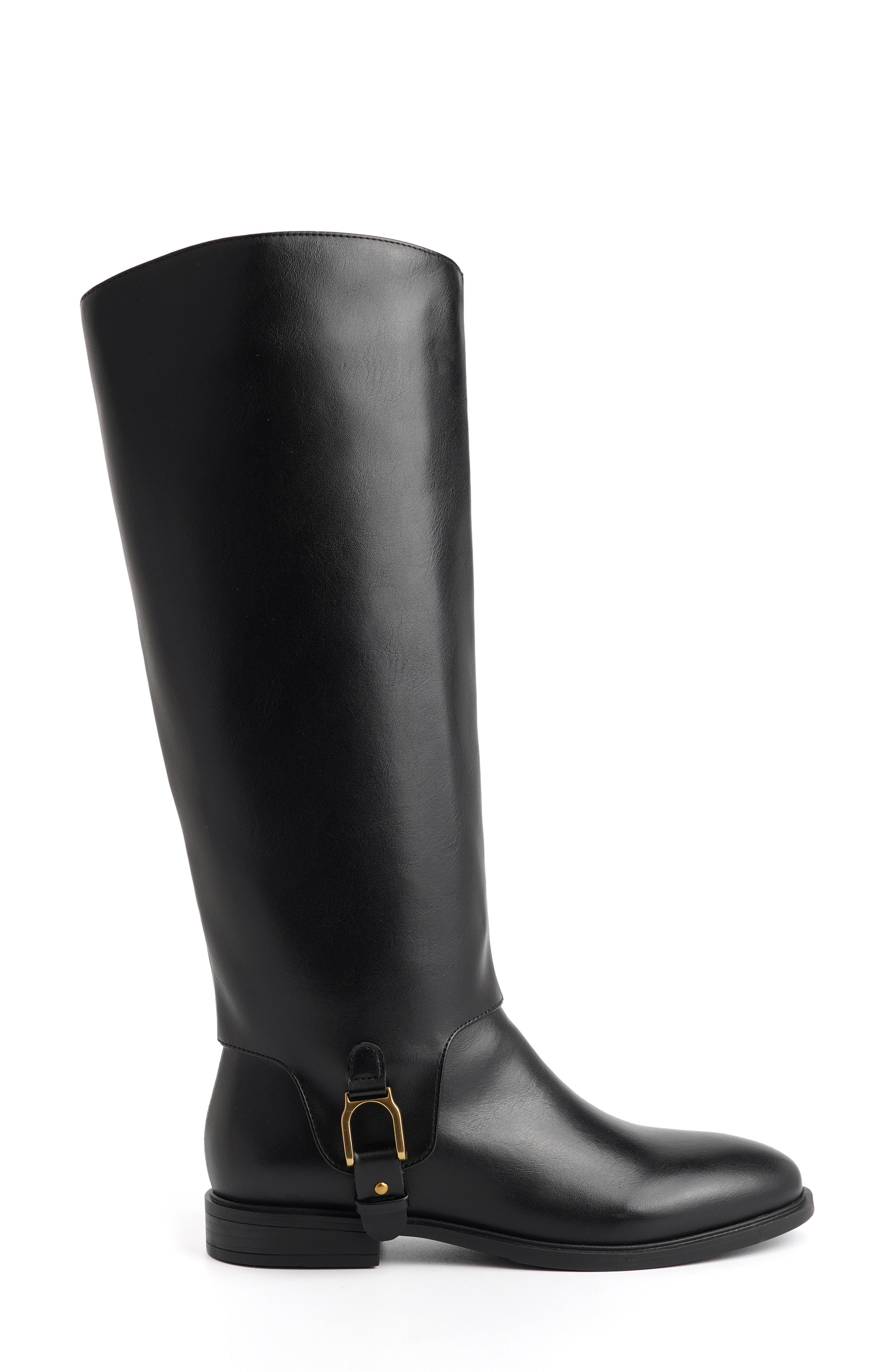 Yuki Faux Leather Knee High Boot, Alternate, color, BLACK