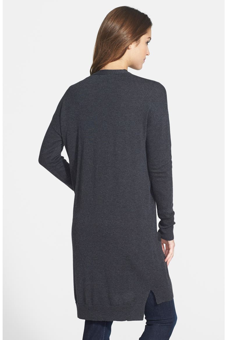 Long Cardigan, Alternate, color, HEATHER CHARCOAL