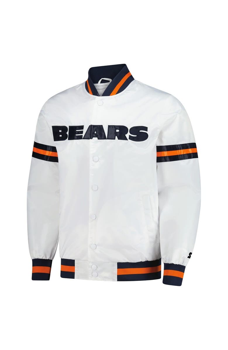STARTER Men's Starter  White Chicago Bears Scout Full-Snap Varsity Jacket, Alternate, color, 