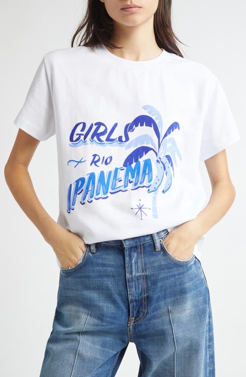 Shop Farm Rio Girls Rio Ipanema Cotton Graphic T-shirt In White