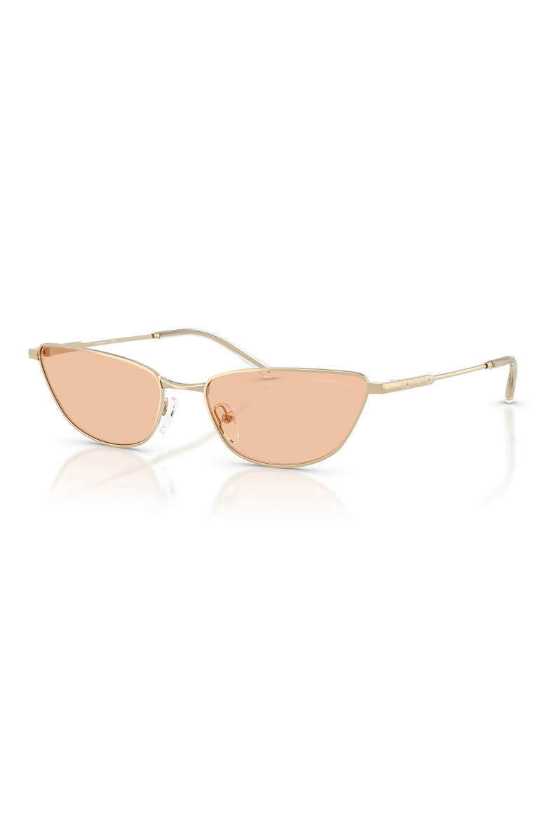 55mm Cat Eye Sunglasses, Alternate, color, SHINY PALE GOLD / BROWN