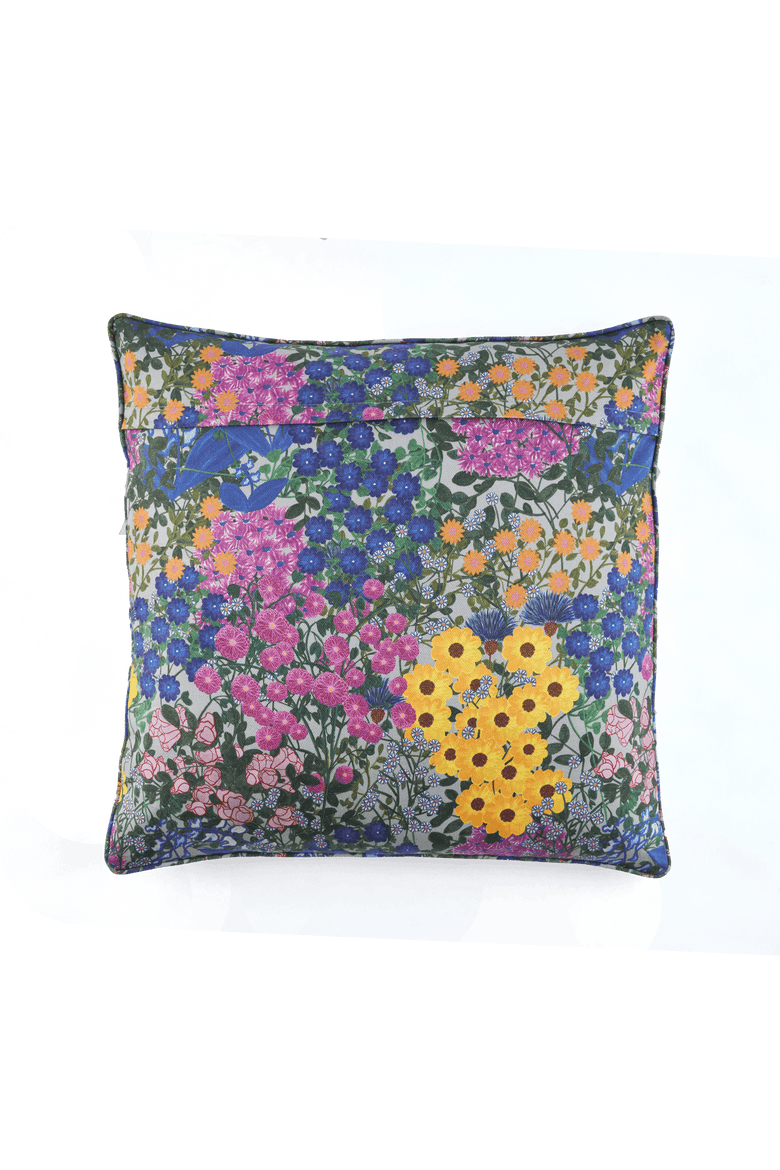 Square Pillow Cover Pré Fleuri - Cover Only, Alternate, color, Blue