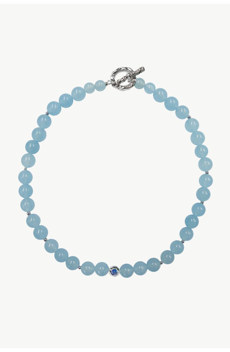 Classicharms Isla Aquamarine Bead Choker Necklace, Main, color, 