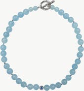 Classicharms Isla Aquamarine Bead Choker Necklace