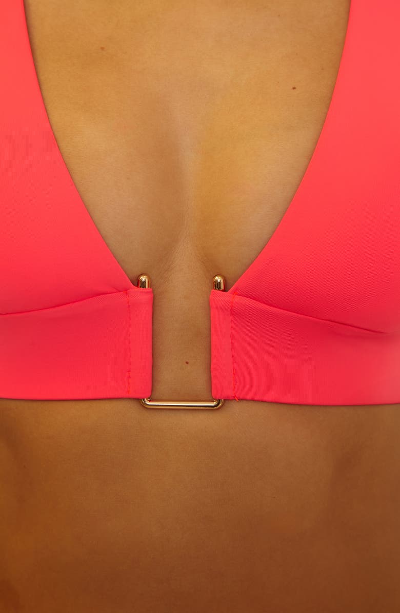 Becca Color Code Halter Bikini Top, Alternate, color, Caliente