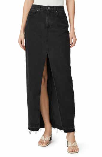 スカート Alexander McQueen Two-tone black denim skirt McQueen Two-Tone Low Rise Denim Midi Skirt | Nordstromrack
