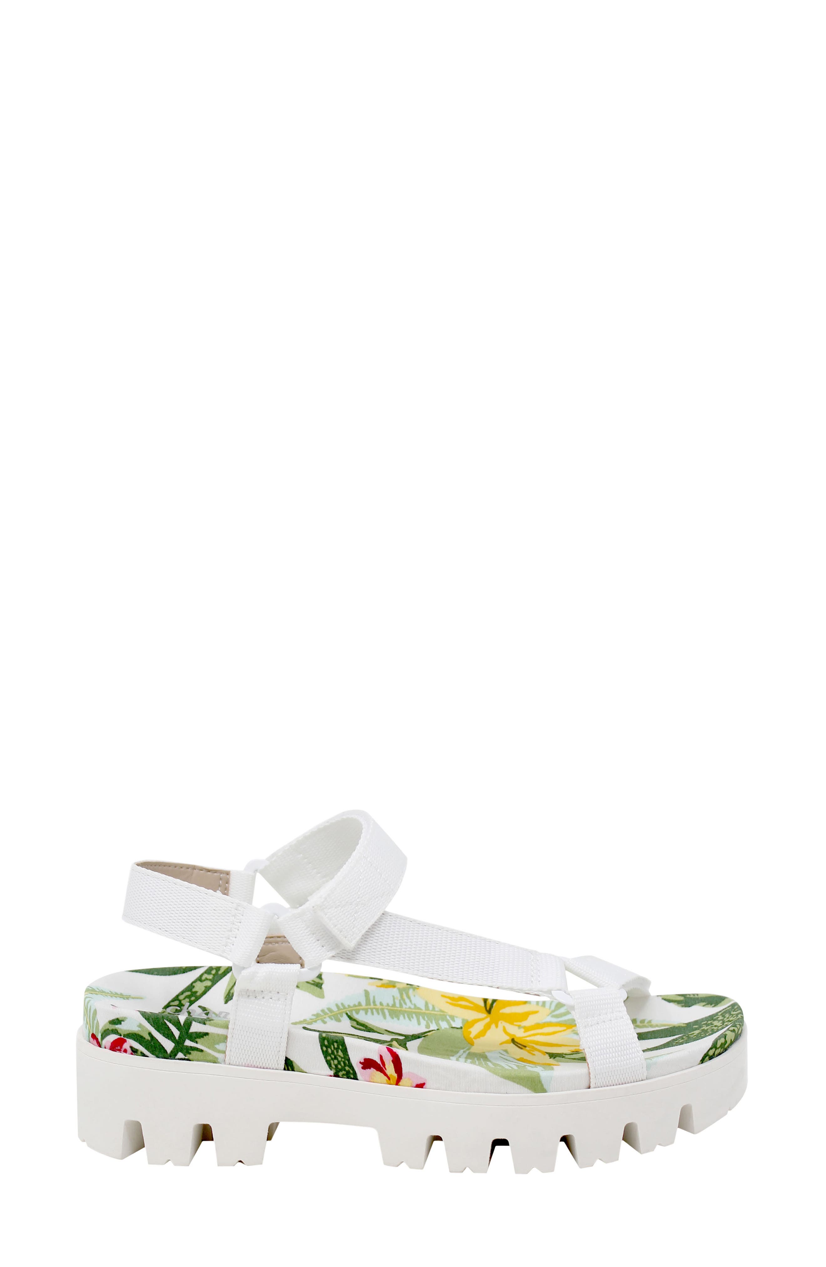 Zambo Sandal, Alternate, color, WHITE FABRIC