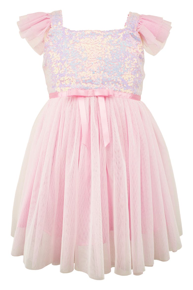 Sequin Tulle Dress, Main, color, PINK
