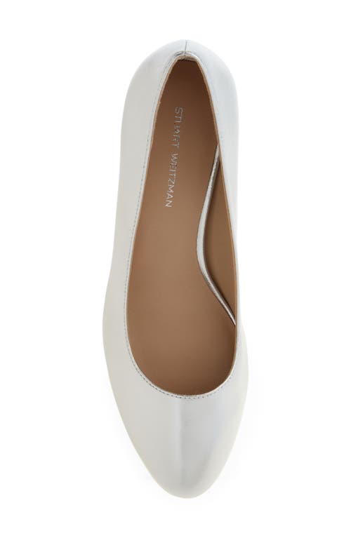 Stuart Weitzman Bridget Block Pump In Silver
