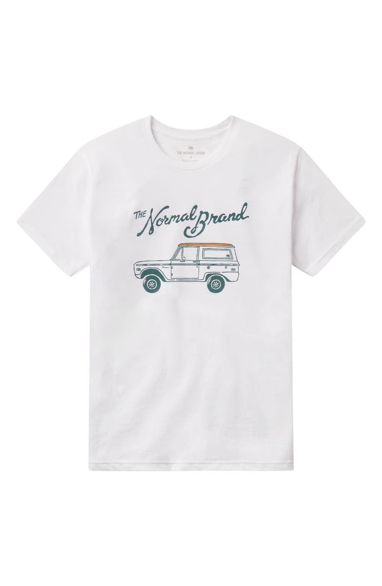 The Normal Brand Summer Bronco Cotton Blend Graphic T-Shirt, Main, color, White