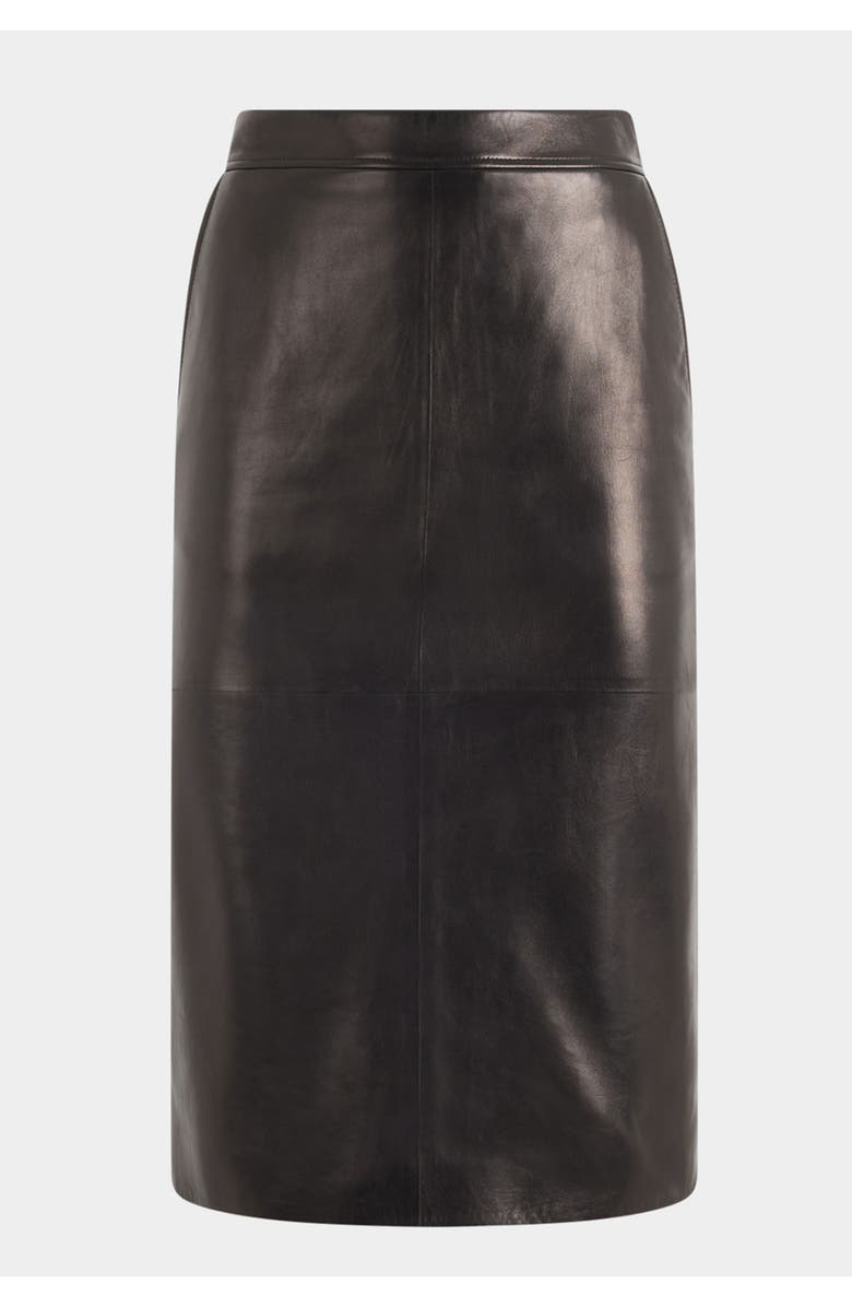 Bally Midi Skirt in Lamb Leather, Main, color, Black