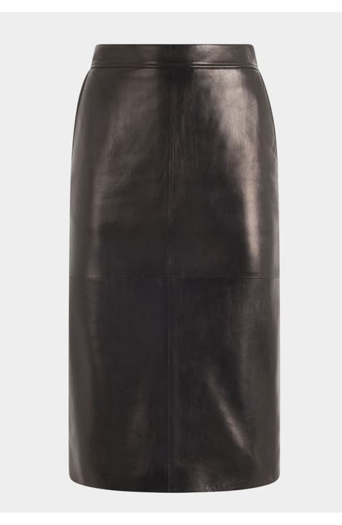 Midi Skirt in Lamb Leather