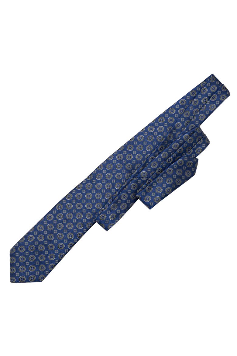 Ercole - Extra Long Silk Jacquard Tie for Men, Alternate, color, Ultramarine Blue