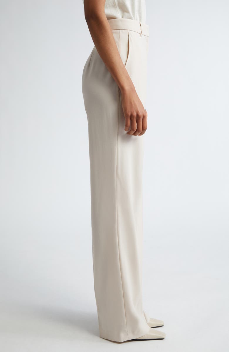Max Mara Studio Quasar Virgin Wool Gabardine Wide Leg Pants, Alternate, color,