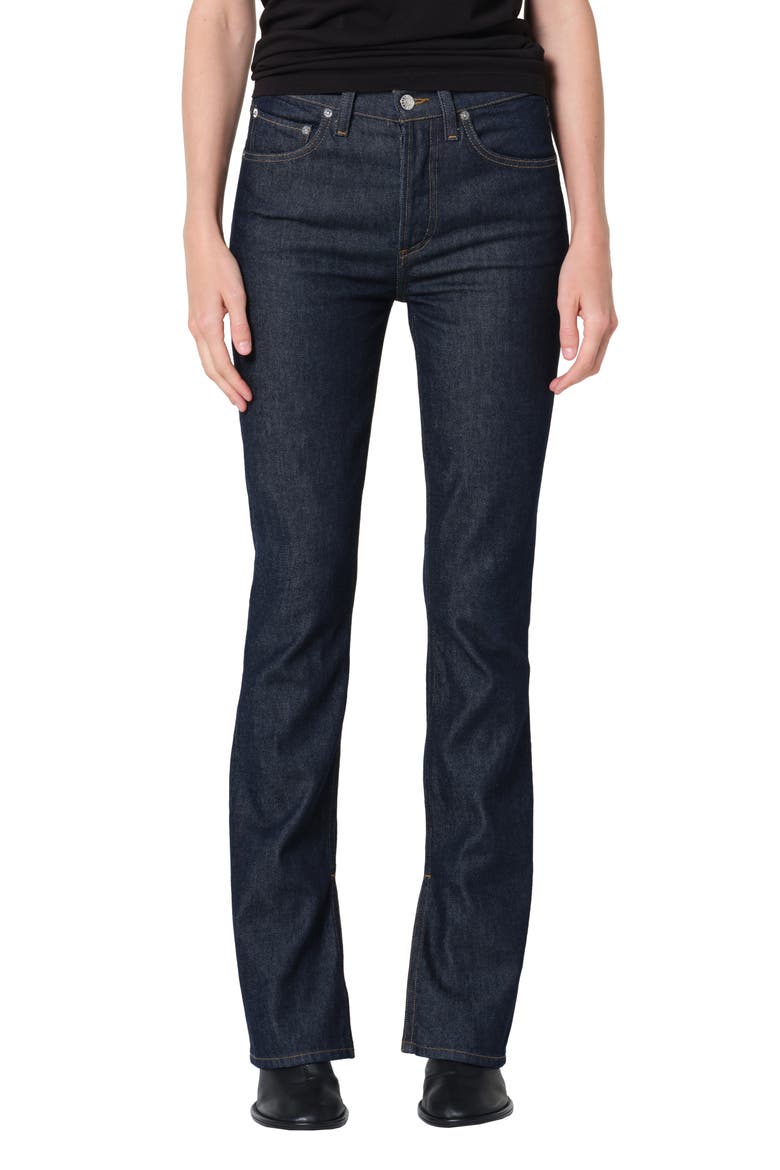 Ingram High Waist Split Hem Skinny Jeans, Main, color, RINSE DARK INDIGO