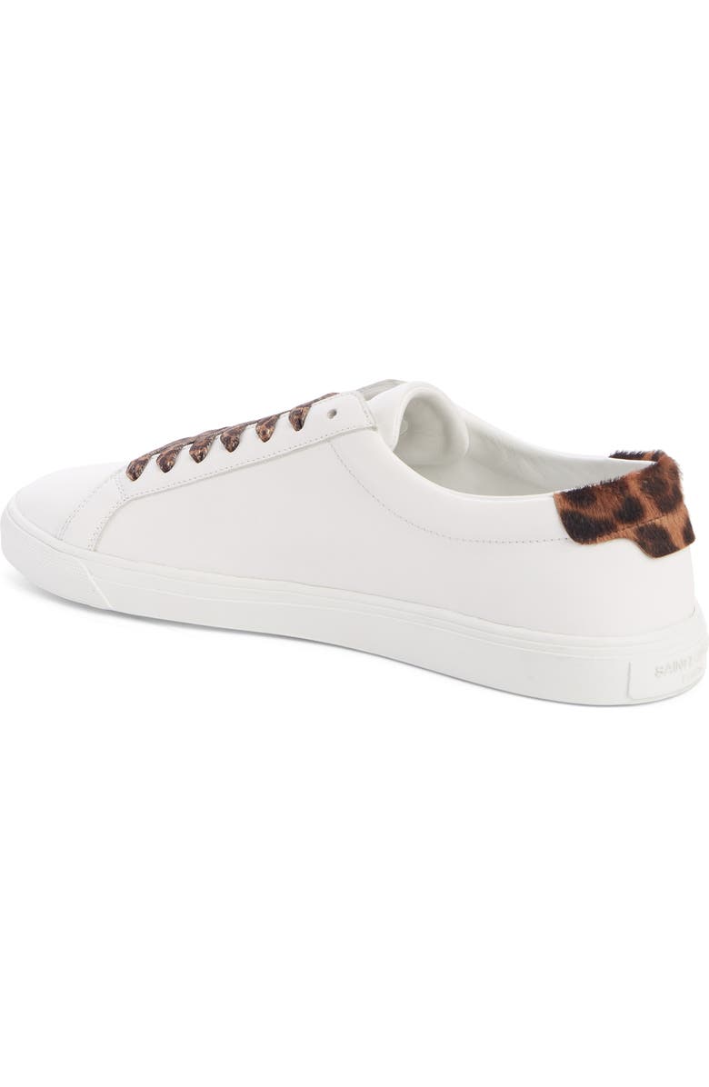 Saint Laurent Andy Genuine Calf Hair Trim Sneaker, Alternate, color,