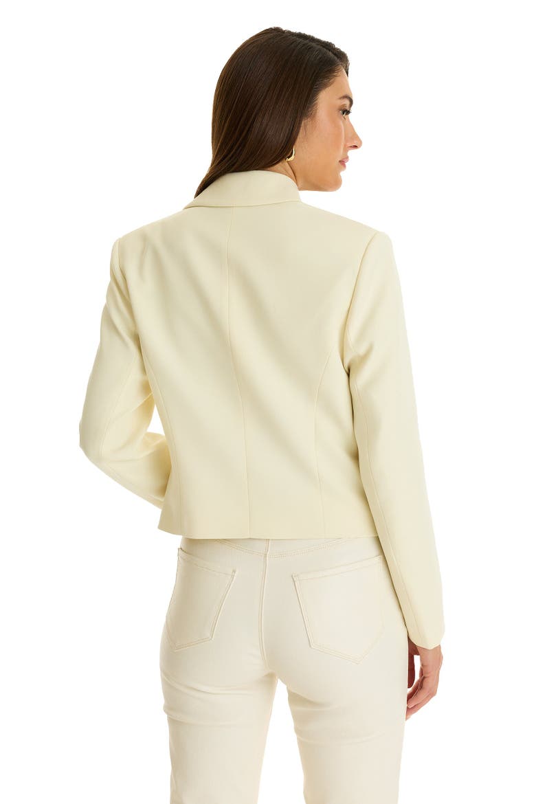 Gabrielle Double Breasted Tweed Blazer, Alternate, color, Pearl