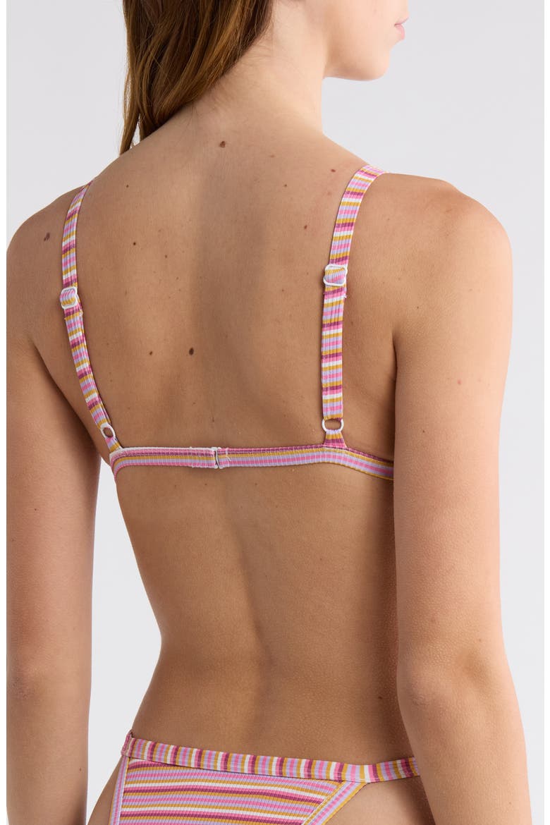 Demi Triangle BIkini Top, Alternate, color, PINKY STRIPES