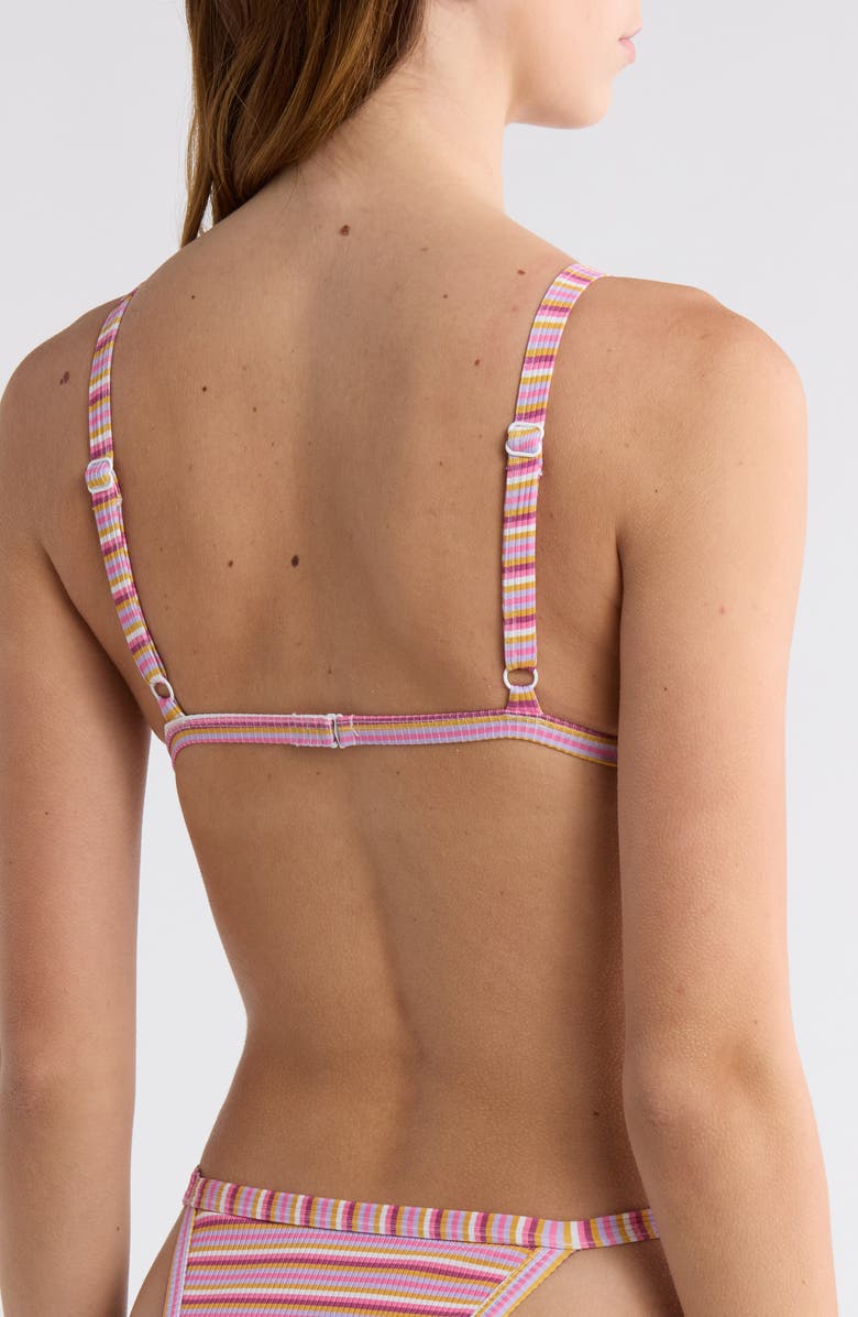 PacSun Demi Triangle BIkini Top, Alternate, color, Pinky Stripes