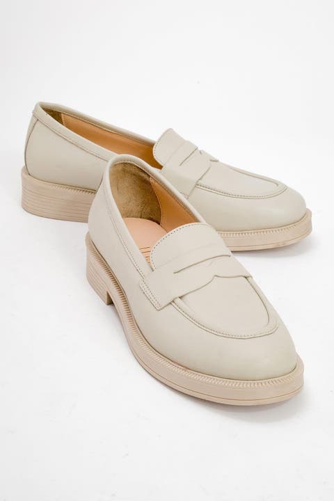 Bree Platform Penny Leather Loafer