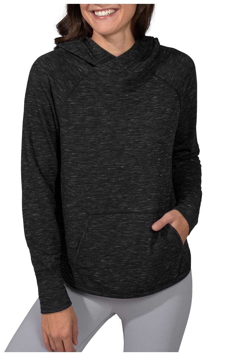 90 DEGREE BY REFLEX Brushed Hoodie with Front Pocket, Alternate, color, 