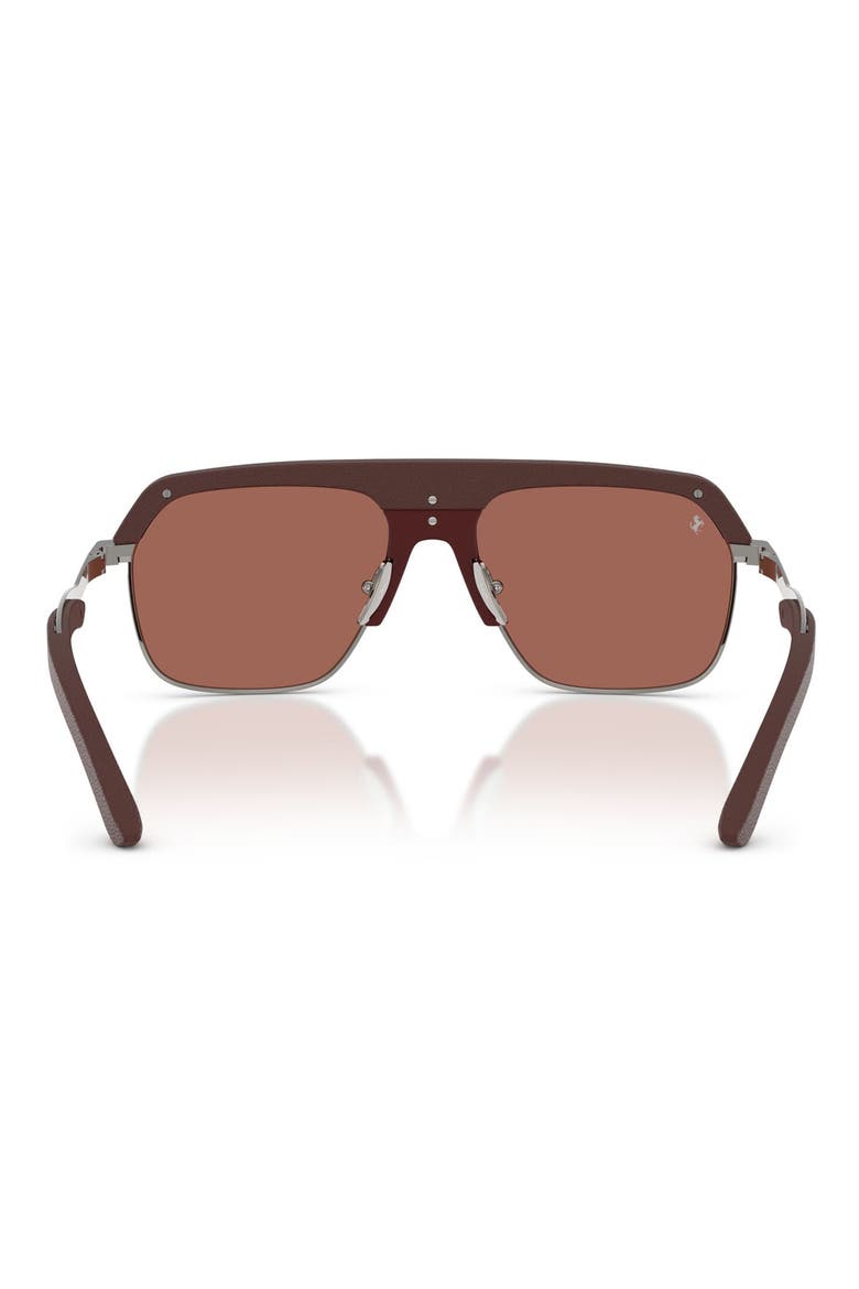 Gender Inclusive 56mm Polarized Pillow Sunglasses, Alternate, color, BURGUNDY / BROWN