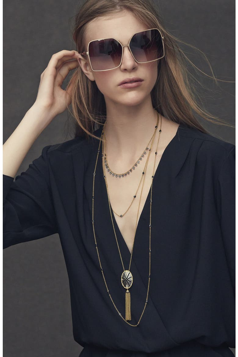 Visionary Collar Necklace, Alternate, color, GOLD/ GUNMETAL/ CLEAR