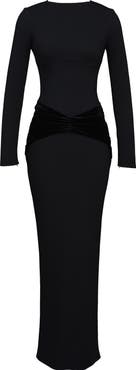 HOUSE OF CB Athena Long Sleeve Stretch Crepe Gown