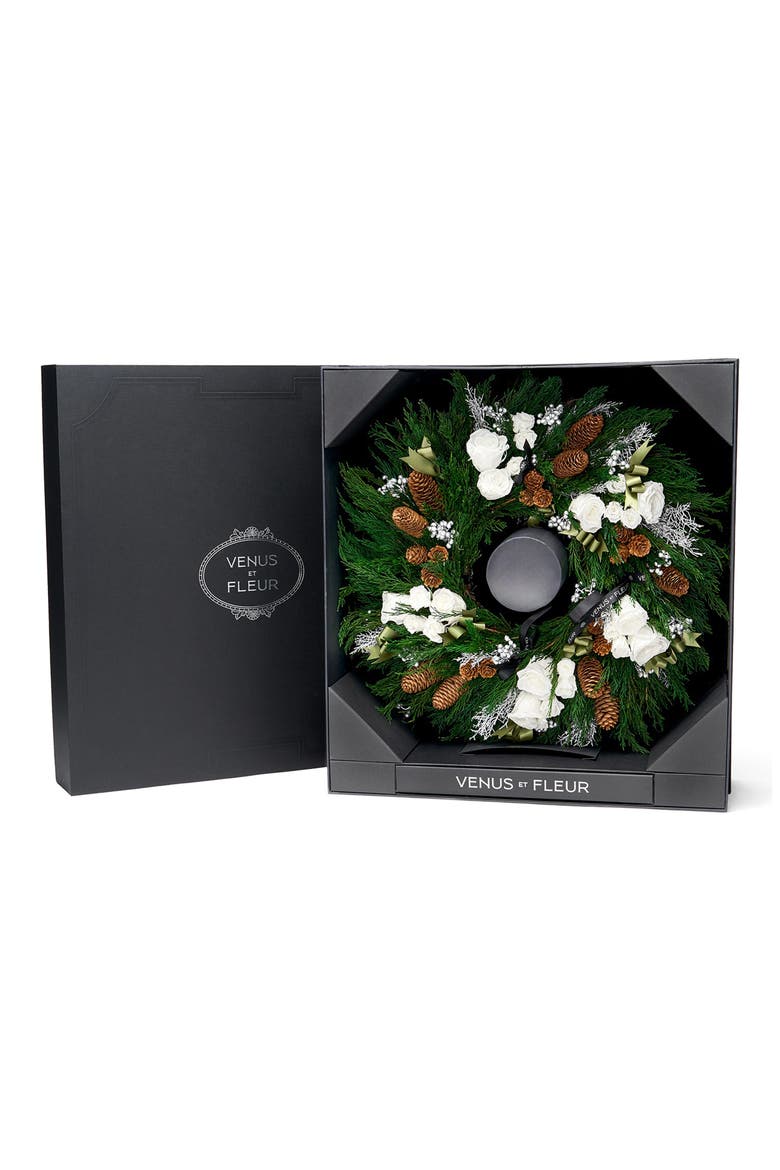 Céleste Eternity Wreath, Alternate, color, WHITE