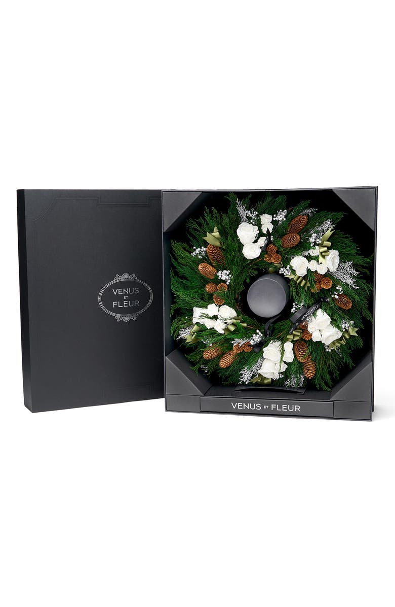 Venus ET Fleur Céleste Eternity Wreath, Alternate, color, White