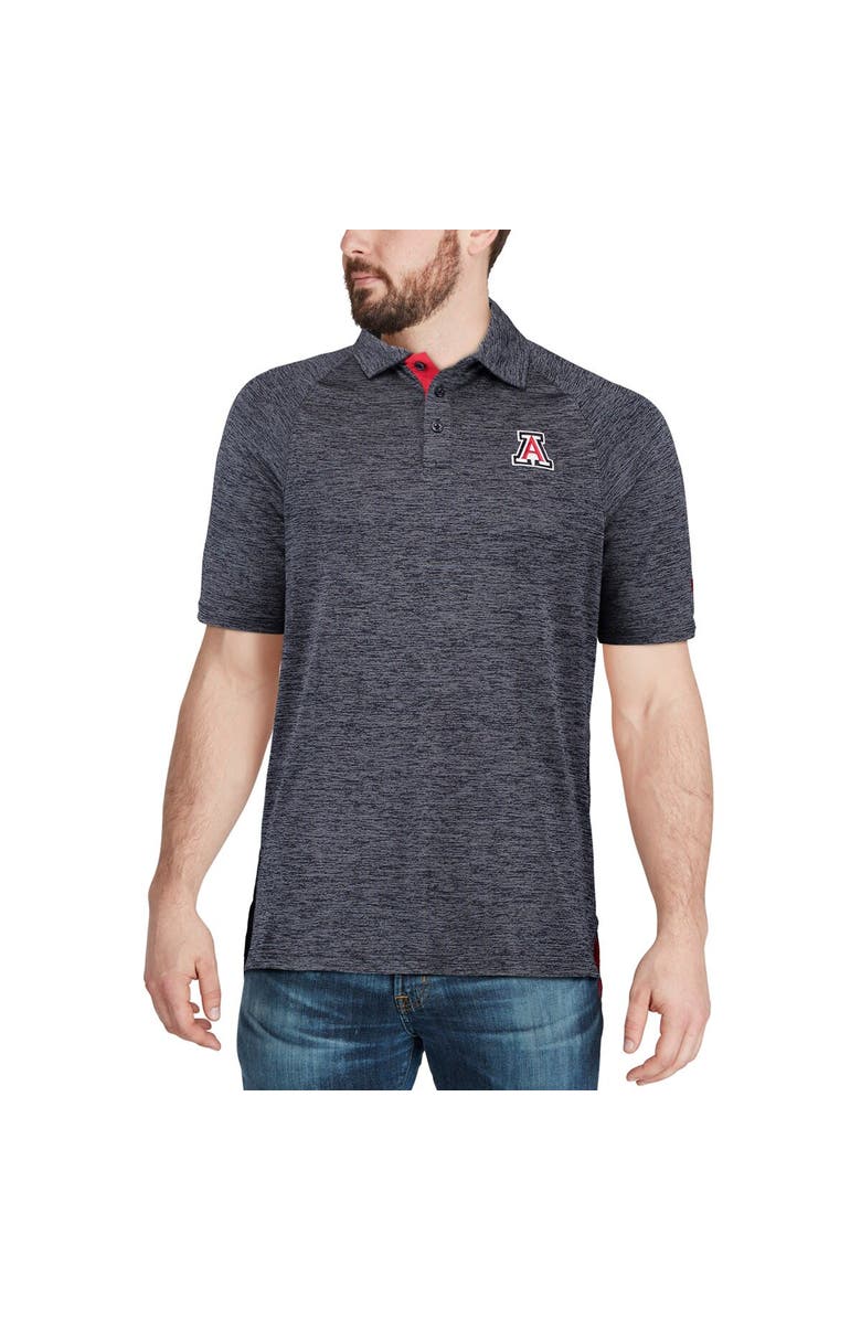 COLOSSEUM Men's Colosseum Navy Arizona Wildcats Down Swing Polo, Alternate, color, Heather Navy
